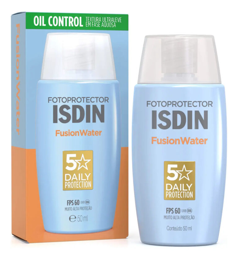 ISDIN Protetor Solar Facial Fusion Water 5 Stars Sem Cor FPS 60 – 50ml